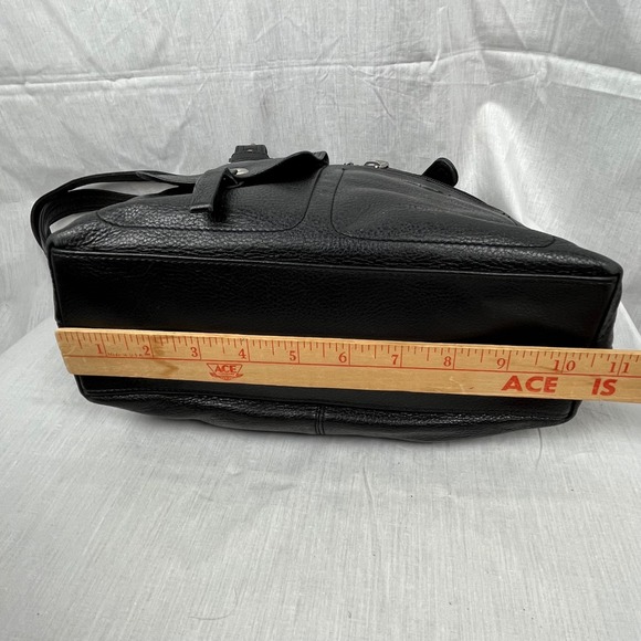 STONE &‎ CO Black Leather Shoulder Bag Purse Lined Good Condition - Picture 9 of 11